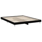 vidaXL Cadre de lit sans matelas noir 160x200 cm bois d'ingénierie