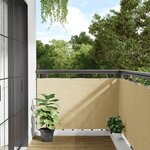 vidaXL Écran d'intimité de balcon crème 800x90 cm PVC