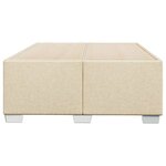 vidaXL Cadre de lit sans matelas crème 120x190 cm tissu