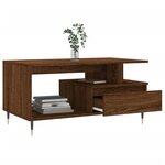vidaXL Table basse Chêne marron 90x49x45 cm Bois d'ingénierie