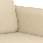 vidaXL Ensemble de canapés 3 Pièces avec coussins Crème Tissu