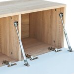 vidaXL Meuble TV bois d’ingénierie 120x40x34cm Chêne et blanc brillant