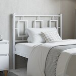 vidaXL Tête de lit métal blanc 90 cm