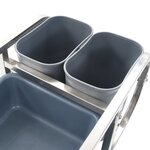 vidaXL Chariot de cuisine avec récipients en plastique 82x43 5x93 cm