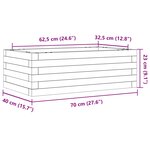 vidaXL Jardinière 70x40x23 cm bois de pin imprégné