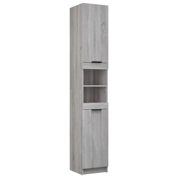 vidaXL Armoire de bain Sonoma gris 32x34x188 5 cm Bois d'ingénierie
