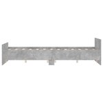 vidaXL Cadre de lit tête de lit et pied de lit gris béton 140x190 cm