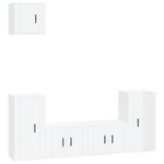 vidaXL Ensemble de meubles TV 5 Pièces Blanc brillant Bois d'ingénierie