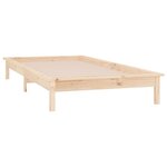 vidaXL Cadre de lit à LED 75x190 cm petit simple bois massif