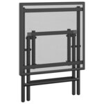 vidaXL Table de jardin pliable anthracite 38x38x38 cm Treillis d'acier