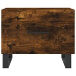 vidaXL Table basse Chêne fumé 50x50x40 cm Bois d'ingénierie
