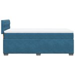vidaXL Sommier à lattes de lit avec matelas bleu 90x200 cm velours