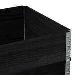 vidaXL Jardinière noir 80x60 cm bois massif de pin