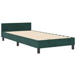 Cadre de lit vidaXL Vert foncé 90x190 cm en velours