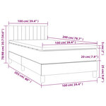 vidaXL Sommier à lattes de lit avec matelas Marron foncé 100x200 cm