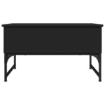 vidaXL Table basse noir 70x50x40 cm bois d'ingénierie et métal