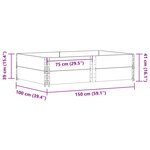 vidaXL Jardinière 150x100 cm bois de pin massif