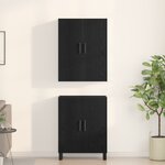 Armoires vidaXL 2 Pièces Chêne noir 69 5x34x180 cm Bois d'ingénierie