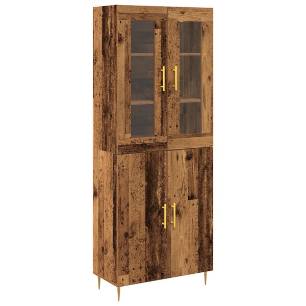 vidaXL Buffet en bois ancien 69.5x34x180 cm en bois reconstitué