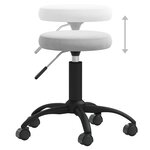 vidaXL Chaise pivotante de bureau Gris clair Velours