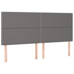 vidaXL Têtes de lit 4 Pièces Gris 100x5x78/88 cm Similicuir