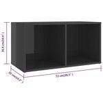 vidaXL Meubles TV 4 Pièces Gris brillant 72x35x36 5 cm Bois d'ingénierie