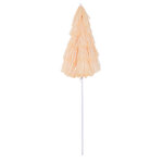 Parasol de plage jardin design hawai 160 cm raphia artificiel beige