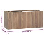 vidaXL Armoire murale de salle de bain 90x39x40 cm Bois de teck massif