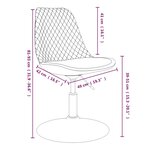 vidaXL Chaises à manger pivotantes lot de 4 Crème Velours