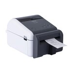Brother TD-4420DNFC Imprimante d'étiquettes thermique USB  LAN - Résolution 203 dpi - Prend en charge les rouleaux continus sans doublure - Couleur blanc/gris