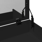 vidaXL Coiffeuse et tabouret noir 60x40x113 5 cm