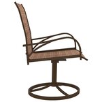 vidaXL Chaises pivotantes de jardin lot de 2 Textilène et acier Marron