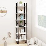 vidaXL Étagère de rangement Blanc 60x30x210 cm Bois de pin massif
