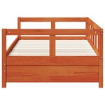 vidaXL Lit de jour sans matelas cire marron 90x190 cm bois pin massif
