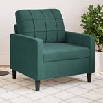 vidaXL Fauteuil Vert foncé 60 cm Velours