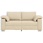 vidaXL Canapés Loveseat Crème 140 cm en tissu
