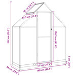 vidaXL Serre avec cadre de base vert 169x58x202 cm aluminium