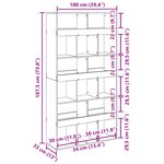 Paravent vidaXL 2 Pièces Chêne noir 100x33x187 5 cm Bois d'ingénierie