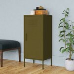 vidaXL Armoire de rangement Vert olive 42 5x35x101 5 cm Acier