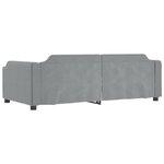 vidaXL Lit de jour avec gigogne sans matelas gris clair 90x200 cm