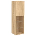 vidaXL Ensemble de meubles TV muraux 8Pièces et lumières LED chêne sonoma
