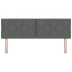 Tête de lit vidaXL Design en Blocs Diamant Gris Foncé 140 cm Tissu