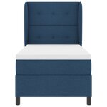 Lit à ressorts vidaXL avec matelas bleu 90x190 cm en tissu