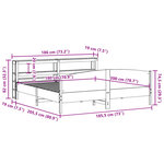 vidaXL Cadre de lit sans matelas cire marron 180x200cm bois pin massif