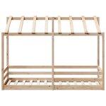 vidaXL Lit pour enfants avec toit 75x190 cm bois massif de pin