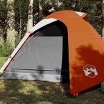 vidaXL Tente de camping à dôme 3 personnes orange imperméable