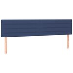 vidaXL Tête de lit à LED Bleu 180x5x78/88 cm Tissu