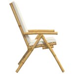 vidaXL Chaises de bistro pliantes lot de 6 et coussins blanc crème