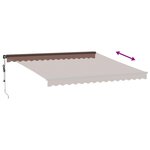 vidaXL Auvent rétractable automatique avec LED marron 400x350 cm