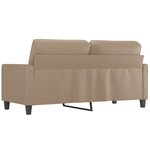 vidaXL Canapé à 2 places Cappuccino 140 cm Similicuir
